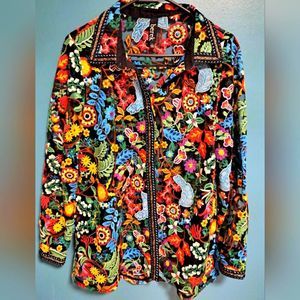 Vibrant Work of Art Women's Large Berek Top/Jacket/Cover Up! Multi Wear Top